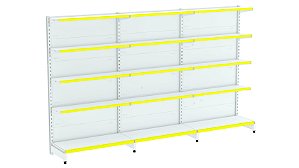 1.96 m Flex 40 Wall Gondola Kit with 1 Starter + 2 Add-ons