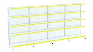 1.96 m Flex 40 Wall Gondola Kit with 1 Starter + 3 Add-ons