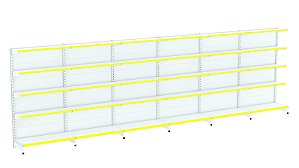 1.96 m Flex 40 Wall Gondola Kit with 1 Starter + 5 Add-ons